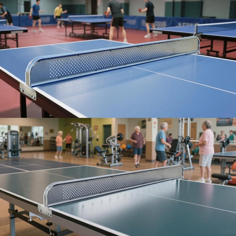 OYKSHDF Table Tennis Net, Outdoor Indoor Ping Pong Net Metal Frame, Replacement Compact Training Countertop Separator for Home Game Practice, 60.3" Length - Image 3